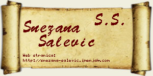 Snežana Salević vizit kartica